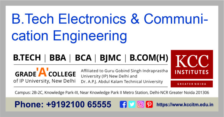 B.Tech Electronics & Communication Engineering | KCC ITM